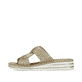 Goldene Rieker Damen Pantoletten V06R4-90 mit der schmalen Passform E 1/2. Schuh Außenseite.