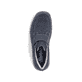 Blaue Rieker Herren Slipper 03058-14 mit Klettverschluss sowie Ziernähten. Schuh von oben.