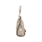 Rieker Damen Handtasche H1508-60 in Cremebeige aus Kunstleder mit Reißverschluss. Handtasche rechtsseitig.
