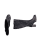 Schwarze Rieker Damen Hochschaftstiefel Y2581-00 aus Glattleder. Schuh von oben, liegend.