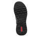 Schwarze Rieker Damen Sneaker Low M4903-03 aus Glattleder mit einer Schnürung. Schuh Laufsohle.