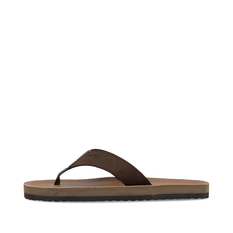 Braune Rieker Herren Zehentrenner 20152-25 mit der Komfortweite G. Schuh Außenseite.