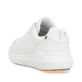 Weiße Rieker Damen Sneaker Low W1101-80 mit Schnürung sowie flexibler Sohle. Schuh von hinten.