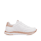 Weiße Rieker Damen Sneaker Low 42505-80 mit super leichter und flexibler Sohle. Schuh Innenseite.
