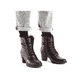 Bordeauxrote Rieker Damen Schnürstiefel 96030-35 mit einem Reißverschluss. Schuh am Fuß.