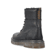 
Graphitschwarze Rieker Herren Schnürstiefel 31602-00 mit einer robusten Profilsohle. Schuh von hinten