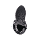 
Tiefschwarze Rieker Damen Schnürstiefel M9643-01 mit Schnürung und Reißverschluss. Schuh von oben