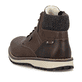 
Kastanienbraune Rieker Herren Schnürstiefel 38434-26 mit einer robusten Profilsohle. Schuh von hinten