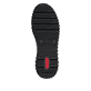 Schwarze Rieker Damen Sneaker Low N2555-02 mit einem Reißverschluss. Schuh Laufsohle.