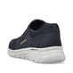 Blaue Rieker Herren Slipper 13155-14 mit Elastikeinsatz sowie Komfortweite G 1/2. Schuh von hinten.