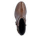 Dunkelbraune Rieker Damen Stiefeletten Y2567-22 aus Glattleder. Schuh von oben.