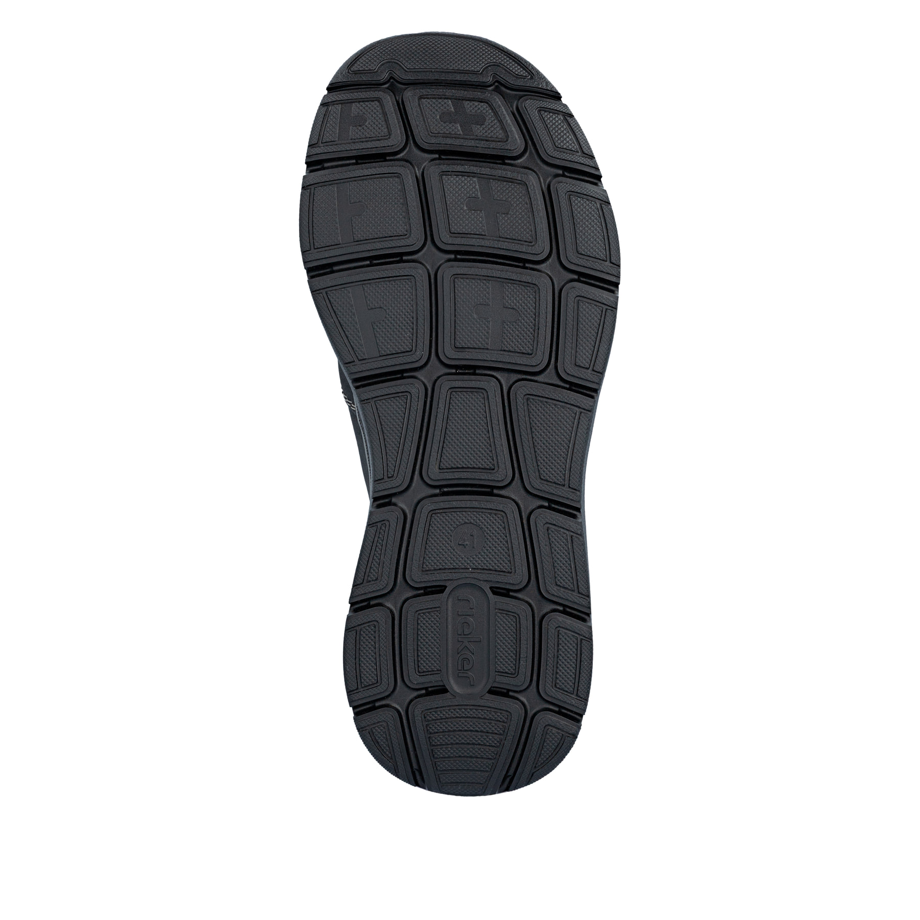 Schwarze Rieker Herren Slipper B1851-00 mit Ready2GO Schnell-Anziehfunktion. Schuh Laufsohle.