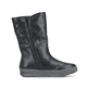 Schwarze Rieker Damen Kurzstiefel L2580-00 mit einem Reißverschluss. Schuh Innenseite.