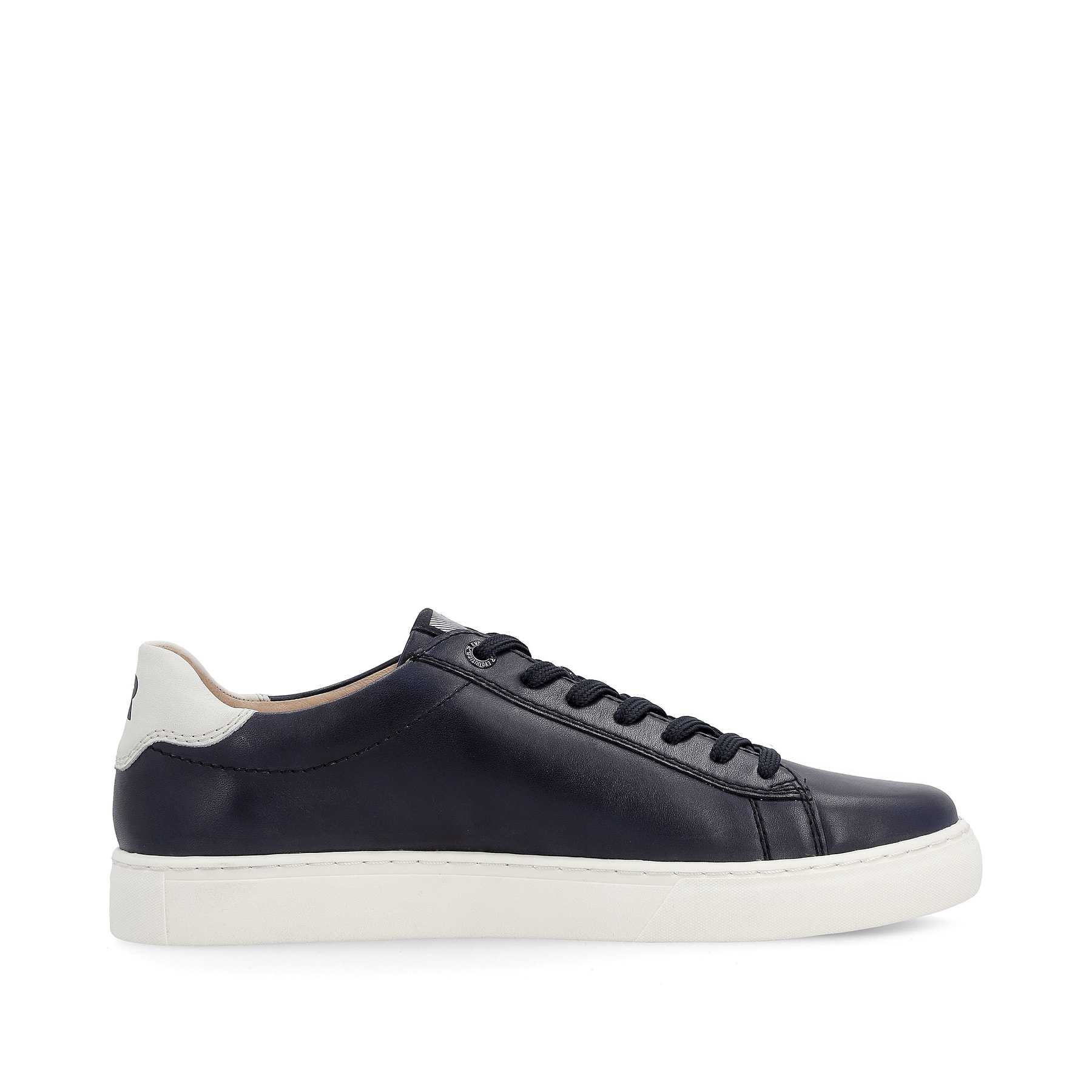 Blaue Rieker Herren Sneaker Low U0704-14 mit TR-Sohle mit leichtem EVA-Inlet. Schuh Innenseite.
