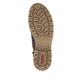 
Staubgraue Rieker Damen Stiefeletten Y9071-40 mit einer Profilsohle mit Blockabsatz. Schuh seitlich schräg