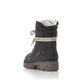 
Ozeanblaue Rieker Damen Schnürstiefel 78550-14 mit Schnürung und Reißverschluss. Schuh von hinten