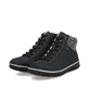 
Ozeanblaue Rieker Damen Schnürschuhe Z4243-14 mit einer robusten Profilsohle. Schuhpaar schräg.