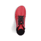 Rot-schwarze Rieker Damen Schnürstiefel 57511-33 mit einem Reißverschluss. Schuh von oben.