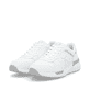 Weiße Rieker Herren Sneaker Low U1400-80 mit Schnürung sowie flexibler Sohle. Schuhpaar seitlich schräg.