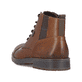 Braune Rieker Herren Schnürstiefel F4512-24 aus Glattleder. Schuh von hinten.