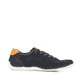 Blaue Rieker Herren Slipper 07555-14, Barfußschuhe mit einem Gummizug. Schuh Innenseite.