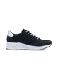Blaue Rieker Damen Sneaker Low N9516-14 mit Reißverschluss sowie Extraweite H. Schuh Innenseite.