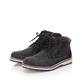 Blaue Rieker Herren Schnürstiefel F8410-16 mit wasserabweisender TEX-Membran. Schuhpaar seitlich schräg.
