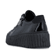 Baskets basses Rieker noires pour femme N2501-00 en cuir verni. Chaussure vue de dessus.