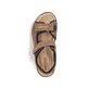 Kaffeebraune Rieker Herren Trekkingsandalen 21760-24 mit einem Klettverschluss. Schuh von oben.