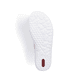 Orangene Rieker Damen Slipper 52826-38 mit Reißverschluss sowie Löcheroptik. Schuh Laufsohle.