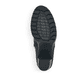 Tiefschwarze Rieker Damen Stiefeletten Y2574-00 mit Reißverschluss sowie Blockabsatz. Schuh Laufsohle