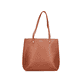 Rieker Shopper H1529-22 in Beige mit Innenfach, Reißverschluss und Handyfach. Vorderseite.