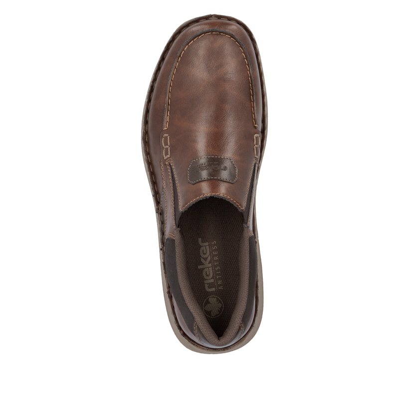 Rieker 22099 heren slippers, Braun Nut Nautic Zimt Navy 25, 43 EU : Rieker