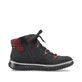 Graphitschwarze Rieker Damen Schnürschuhe Z4219-00 mit einer robusten Profilsohle. Schuh Innenseite