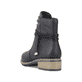 Bottines Rieker noires pour femme 77263-00 avec corde Ã  la mode. Chaussure vue de dessus.