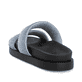 Blaue vegane Rieker Damen Pantoletten W1451-14 mit einer ultraleichten Sohle. Schuh von hinten.