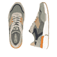 Grüne Rieker Herren Sneaker Low U1402-54 mit Schnürung sowie flexibler Sohle. Schuh von oben, liegend.