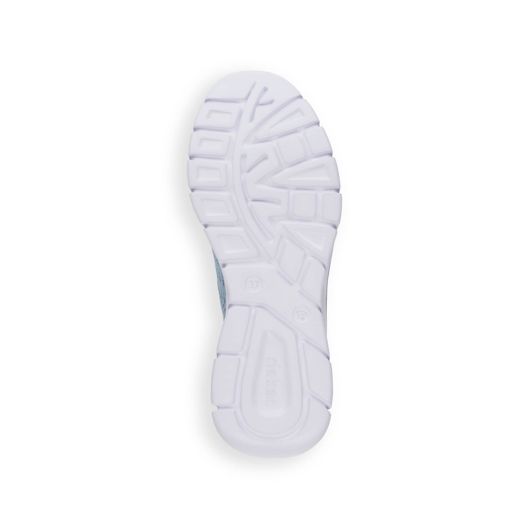 Blaue Rieker Damen Sneaker Low 54020-12 mit ultra leichter und flexibler Sohle. Schuh Laufsohle.