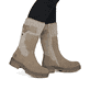 Beige Rieker Damen Hochschaftstiefel Y8153-64 aus Rauleder. Schuh am Fuß.