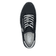 Blaue Rieker Damen Sneaker Low N9516-14 mit Reißverschluss sowie Extraweite H. Schuh von oben.