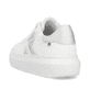 Weiße Rieker Damen Sneaker Low W1204-82 mit einer Schnürung. Schuh von hinten.