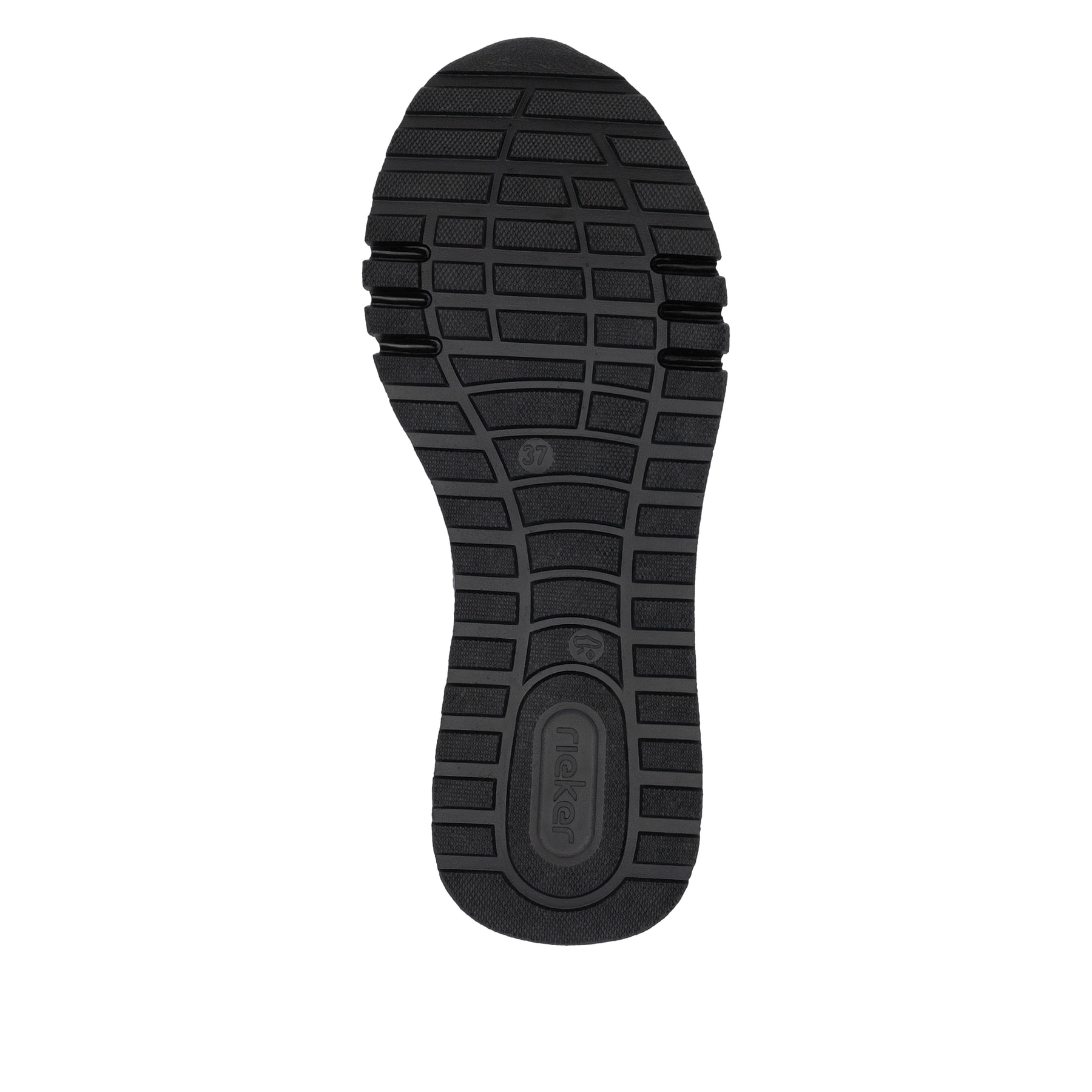 Dunkelrote Rieker Damen Loafer 49051-35 mit Deko-Kette sowie einem Gummizug. Schuh Laufsohle.