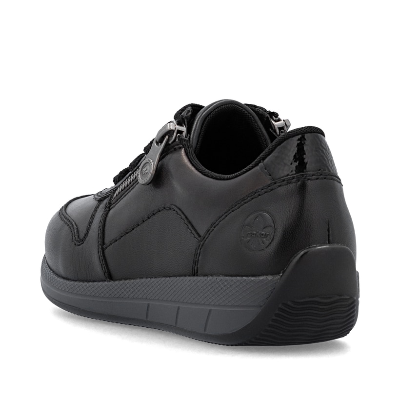 Baskets basses Rieker marron pour femme N1100-25 en cuir lisse. Chaussure vue de dessus.