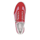Rote Rieker Damen Sneaker Low N4952-31 mit einem Reißverschluss. Schuh von oben.
