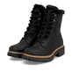 Königsblaue Rieker Damen Biker Boots 72621-14 mit Schnürung und Reißverschluss. Schuh Innenseite