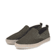 Mocassins Rieker verts pour homme B2661-54 avec bande élastique. Chaussures inclinées sur le côté.