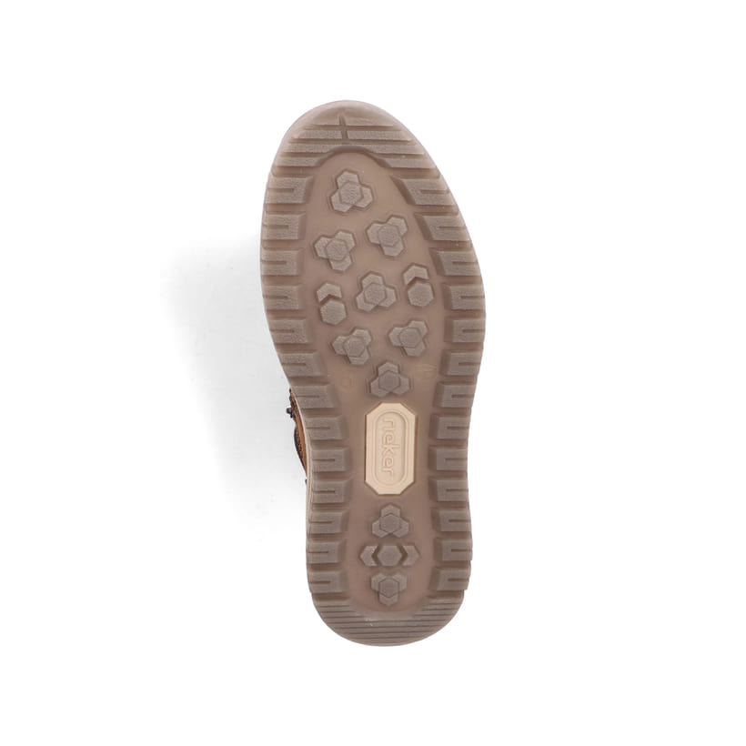 Braune Rieker Herren Schnürstiefel 38554-22 aus Rauleder. Schuh Laufsohle.