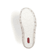 Blaue Rieker Damen Slipper L0357-12 mit einem Reißverschluss. Schuh Laufsohle.