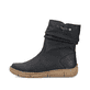 Nachtschwarze Rieker Damen Kurzstiefel Z3771-00 mit einer schockabsorbierenden Sohle. Schuh Außenseite