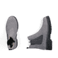 Hellgraue Rieker Damen Chelsea Boots 73892-42 mit einem Reißverschluss. Schuh von oben, liegend.